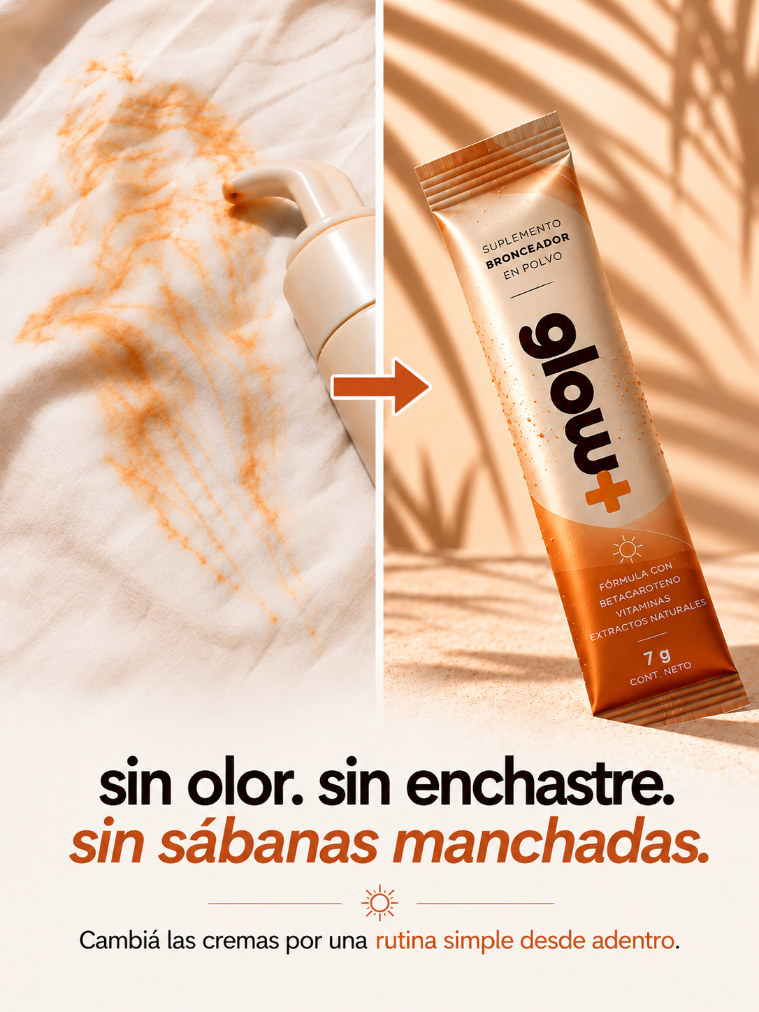 GLOW+ Suplemento Bronceador en Polvo